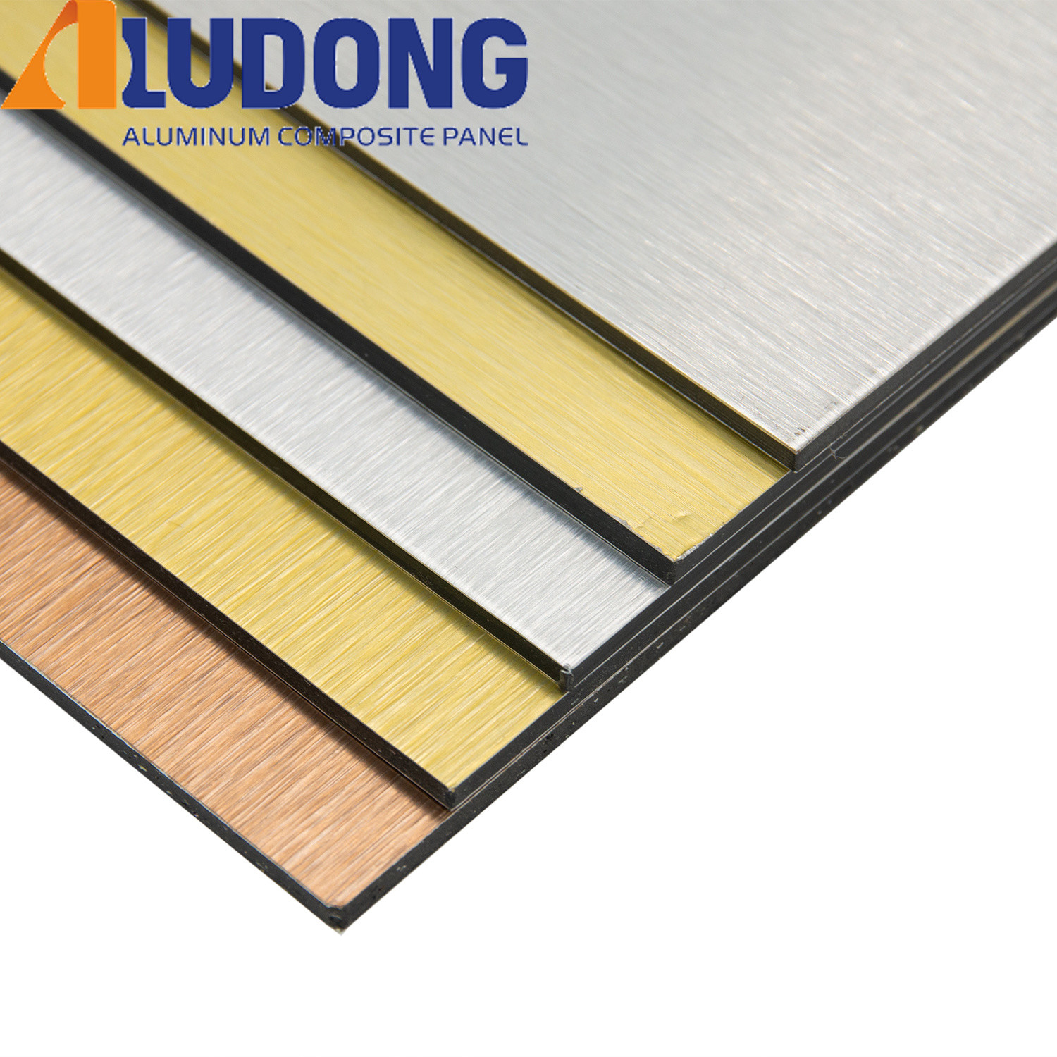 Quality 3mm Gold Silver Brushed Acm Aluminum Panels Fireproof Core for sale