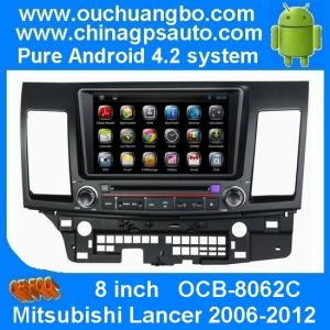 Quality Ouchuangbo Auto Radio Android 4.2 System for Mitsubishi Lancer 2006-2012 Car GPS Bluetooth DVD Player OCB-8062C for sale