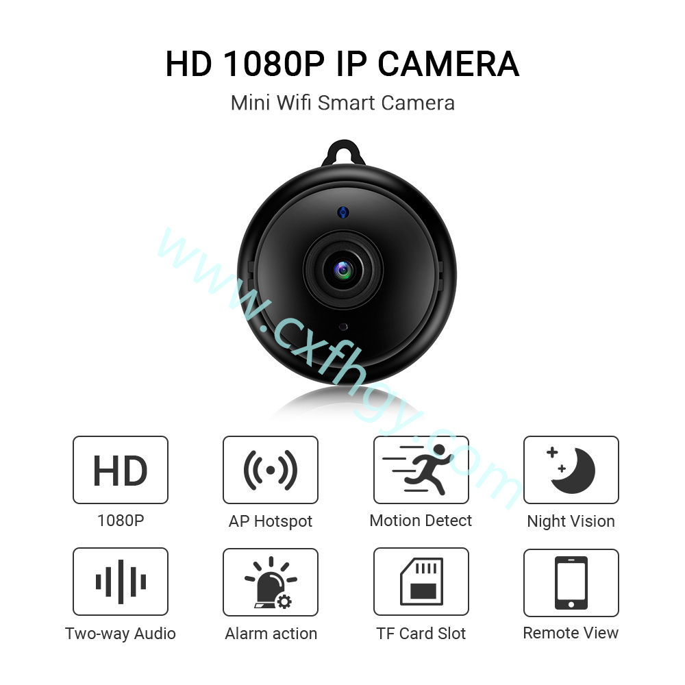 Mini Wifi IP Camera HD 1080P Wireless Indoor Camera Nightvision Two Way Audio Motion Detection Baby Monitor V380