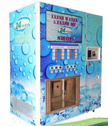 Quality Automatic Ice Vending Machines Cube Ice Making For Bar 9 Stage Water Treatment for sale