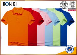 Quality Men Colorful Custom Polo Shirt With Heat Transfer / Silk Screen Print Logo for sale