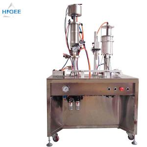 Quality 35 - 65 Mm Bottle Height Bottled Water Filling And Capping Machine Inhaler Aerosol Filling Machine for sale