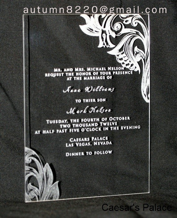 Quality ICE(13) wedding invitation card plastic for sale