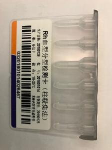 Quality Six - Column Type Rh Phenotype Card For Clinical Antigens Detection for sale