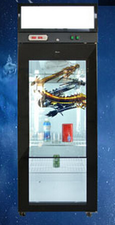 Quality 46 inch Interactive LCD Screen Glass Door Refrigerator For Chocolate , Juice , Yogurt for sale