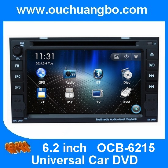 Quality Ouchuangbo Auto Media Player for Universal Car DVD GPS USB TV System OCB-6215 for sale