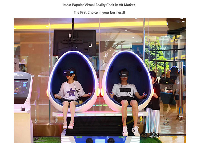 Quality Virtual Reality 2 Seats 9D Cinema Simulator Game With 360 Degree Rotation for sale