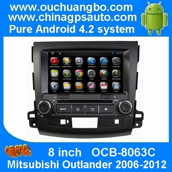 Quality Ouchuangbo Car Multi-touch Screen Pure Android 4.2 Auto DVD Radio Stereo for Mitsubishi Outlander 2006-2012 OCB-8063C for sale