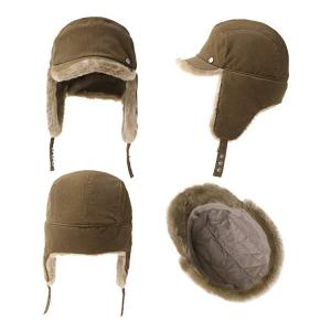 Quality 58cm Fur Lined Aviator Cap Male Female Trapper Bomber Snow Hat With Ear Flaps Outdoor Ski Ushanka for sale