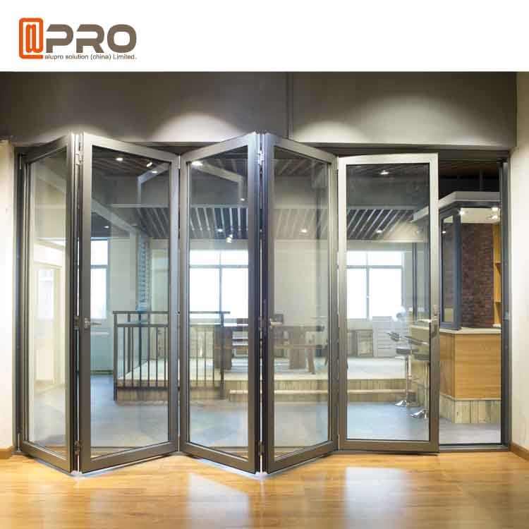 Quality Modern Design Aluminium Folding Stacking Doors For Residential House for sale