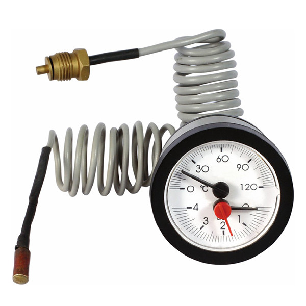 Quality 52mm 4 Bar Pressure Temperature Gauges Brass Thread Bimetallic Coil Thermometer for sale