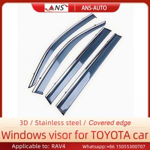 Quality Tinted Toyota Smoke Window Visor Side Deflectors With Acrylic Strip for sale
