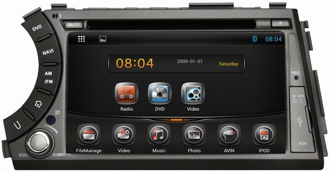 Quality Ouchuangbo Android 4.2 DVD GPS Navi 3G Wifi Bluetooth TV Radio Stereo Ssangyong Actyon Sports 2005-2013 OCB-7066C for sale