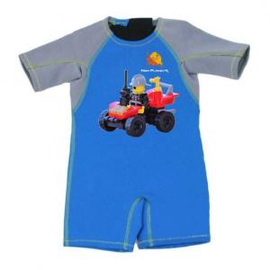Quality Kid Jumpsuit Baby Wetsuit Bathing Suit 2mm Thermal Neoprene Swimwear with Car for sale
