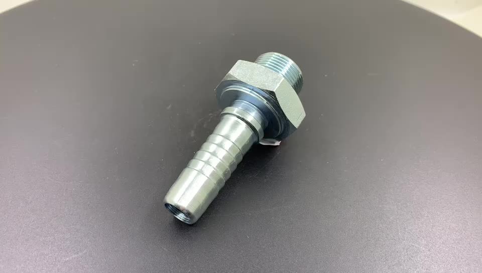 Quality 10611 Hydraulic fittings and hoses carbon steel forged double joint silver galvanized high pressure hose fitting for sale