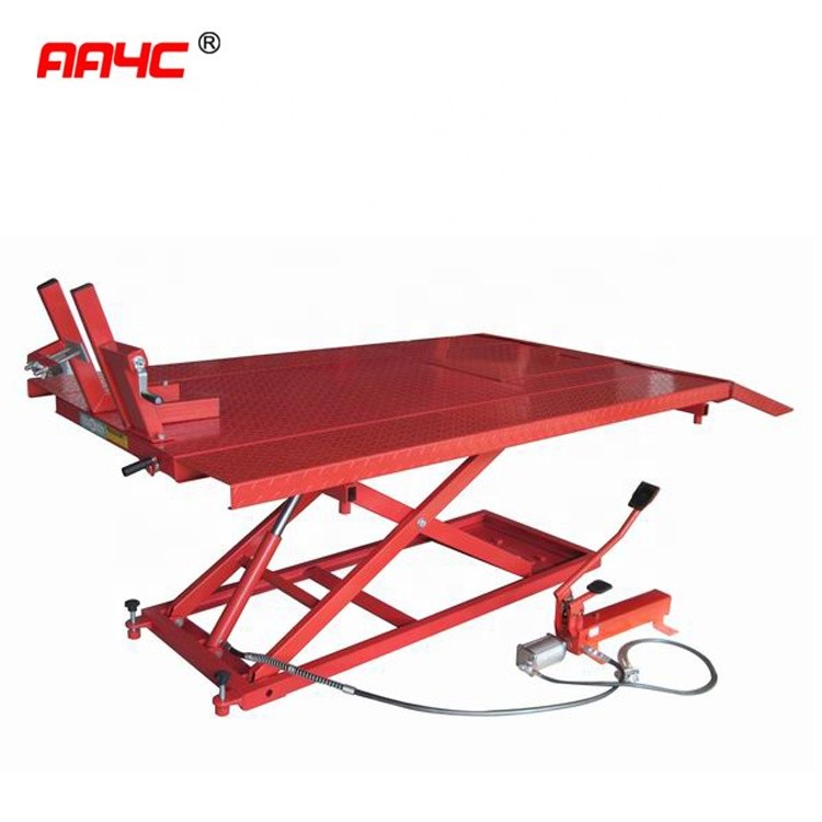 Quality 1000 Lb 1500LB Motorcycle Lift Table Air Scissor Motorbike Lift Bench for sale