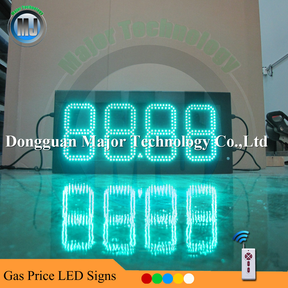 Quality Remote Control Outdoor Gas Station LED Price Digital Sign with Light Box for sale
