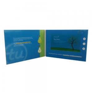 Quality Button LCD Video Brochure Card Soft Cover 1GB Memory MKV MOV 3GP Video Format for sale
