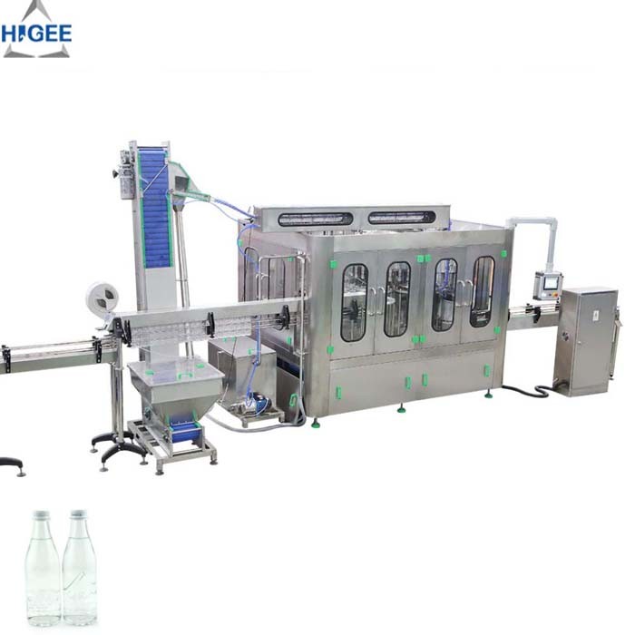 Quality 400ml glass bottle water filling machine with ring pull cap carbonated soda water filling soft drink machinery filling m for sale