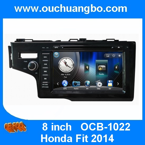 Quality Ouchuangbo multimedia gps radio tape recorder Honda Fit 2014 with BT iPod CD brazil map for sale