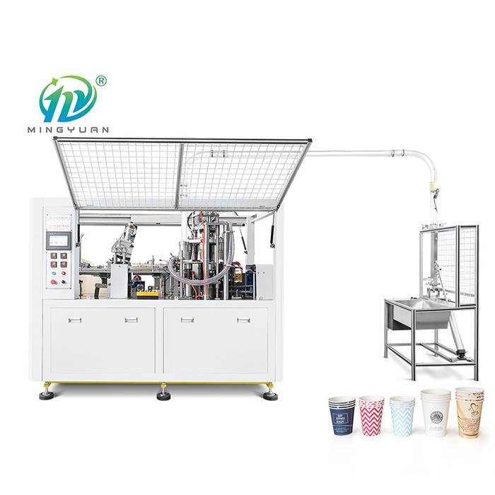 Quality 500ml Disposable Paper Coffee Cup Making Machine Automatic Speed 85pcs/Min for sale