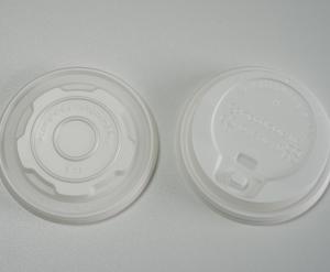 Quality Biodegradable Coffee Cup CPLA Lids 90mm Cold Drink Shop for sale