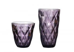 Quality 380ml Solid Purple Crystal Highball Glasses CE Approved For Drinking for sale