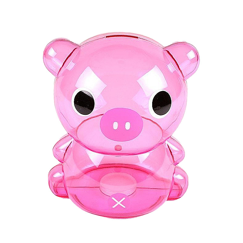 Quality Custom Pink Plastic Transparent Piggy Bank Money Box for sale