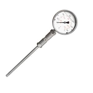 Quality Stainless Steel 100MM 4'' 650C Glycerine Filled Metal Stem Thermometer 1/2 NPT for sale