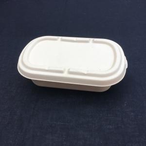Quality 100% Biodegradable Sugarcane Salad Disposable Lunch Box With Transparent Lid for sale