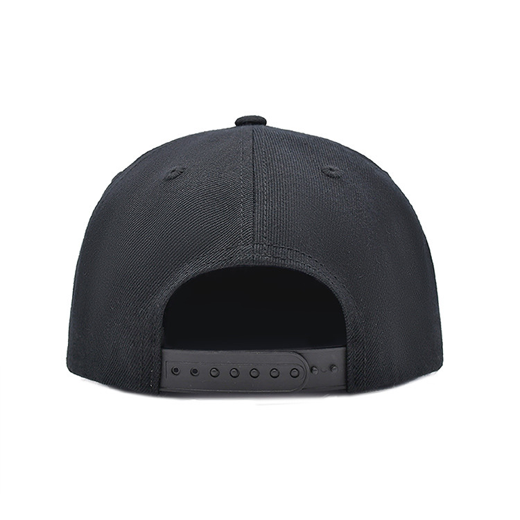 Quality Sublimation patch embroidery flat brim snapback cap hat black color wear outdoor fasion for unisex for sale