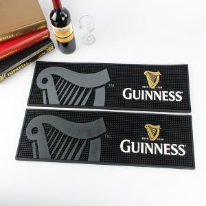 Quality 3D Embossing Logo PVC Bar Runner Anti Slip Rubber Mat Eco-Friendly Pvc Beer Mat With Logo Bar Accessories for sale