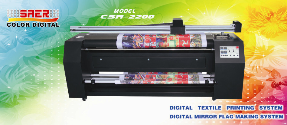 Quality Indoor & outdoor Continuous sublimation printing machine 2.2m for sale