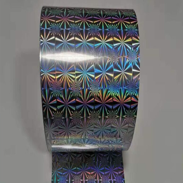 Quality Glitter Rainbow and Star metalized holographic  Film on roll for packaging for sale
