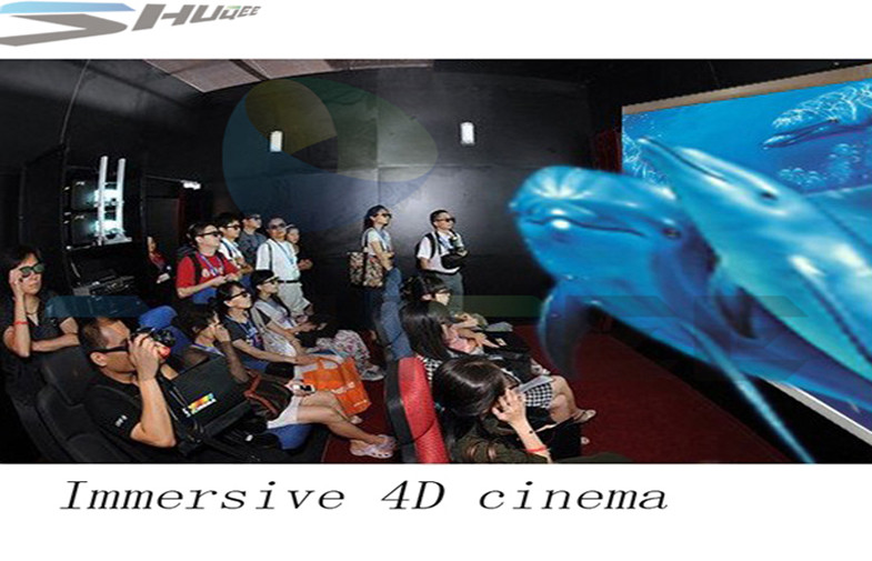 Quality 4D Movie Theater With Motion Chair Seat, Special Effect System, Flat / Arc Screen for sale