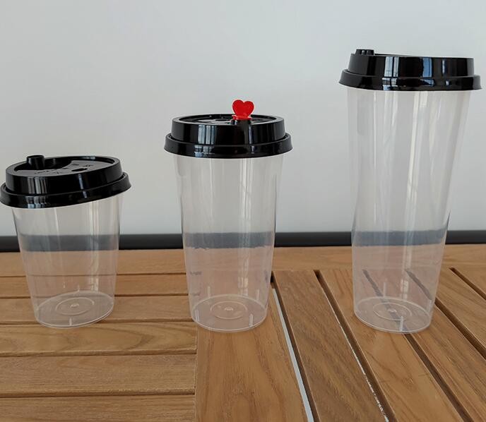 Quality 500ml Disposable Transparent Heat Resistant Plastic PP Cup With Lid for sale
