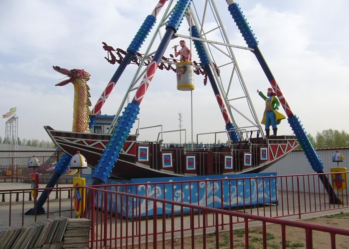 Outdoor Playground Pirate Boat Ride , 60 Degree Pirate Ship Carnival Ride