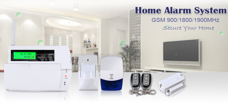 Quality LCD Display Touch Keypad GSM SMS Home Alarm System with 30 wireless zone for sale