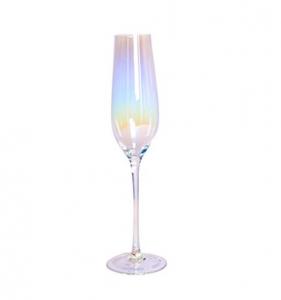 Quality Hand Made Electroplating Luster Lead Free Crystal Champagne Glasses for sale