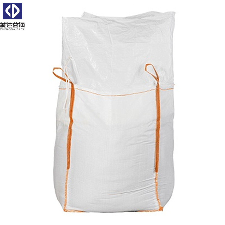 Quality 1 Ton PP Bulk Bags , Polypropylene Woven Big Bag With Top Ruffle Skirt for sale