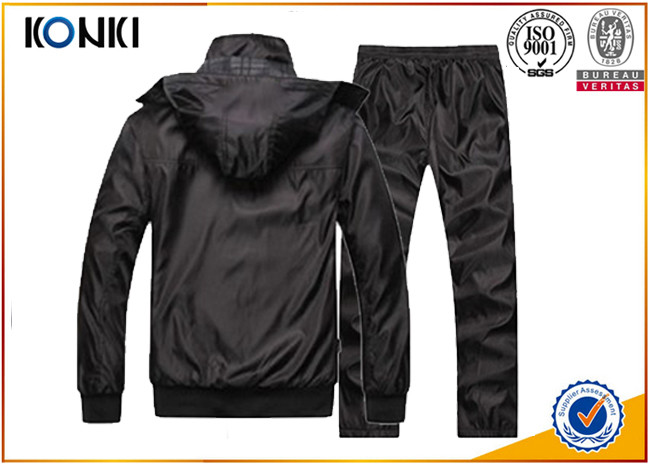 Quality Sport Uniform Custom Hooded Sweatshirts With Black Color Fashion Style for sale