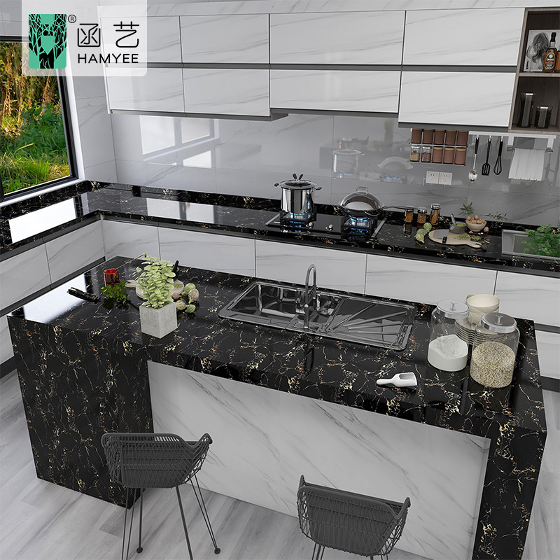 Buy cheap Black Marble Wallpaper Sticker Waterproof Removable Peel And Stick Sticker 40cm 60cm 122cm from wholesalers