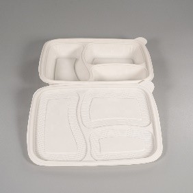 Quality White Eco Friendly PLA Tableware 203cmx209cmx70cm 3 compartment for sale