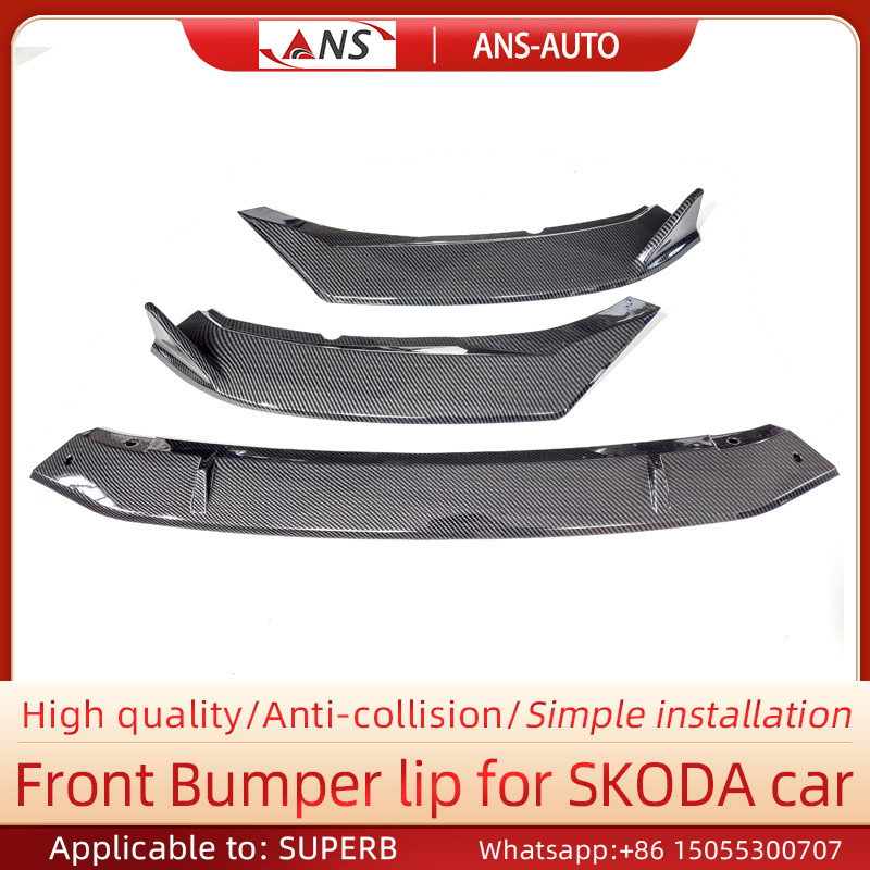 Quality ABS Black Glossy  Front Car Bumper Lip Splitter For Skoda Superb for sale