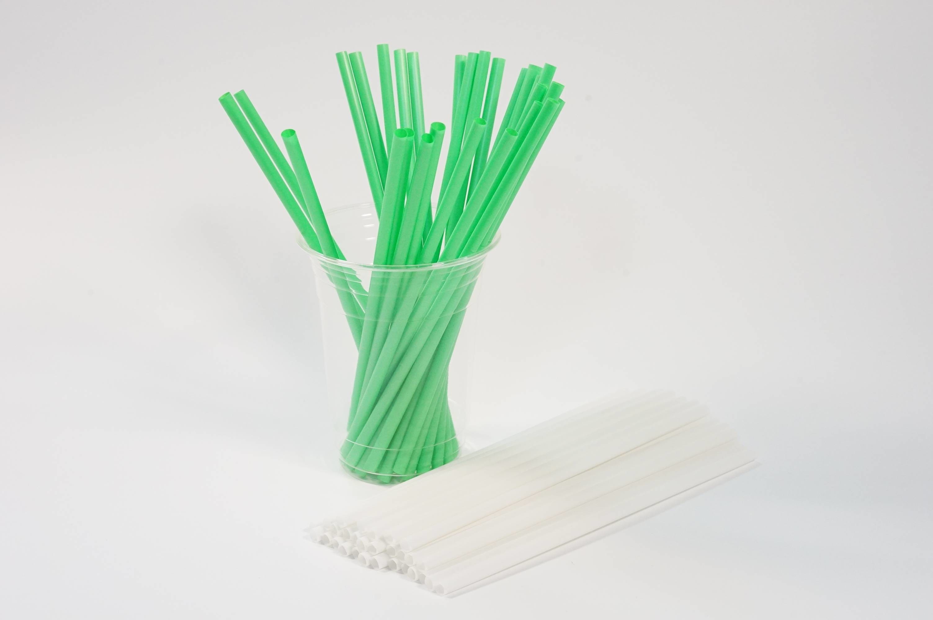 Quality Bioplastic 100% Biodegradable PLA Straws 7mmx210mm for sale