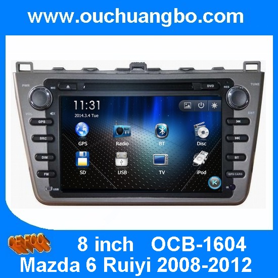 Quality Ouchuangbo Car Head Unit GPS Navi DVD System for Mazda 6 Ruiyi 2008-2012 Auto Radio Stereo for sale