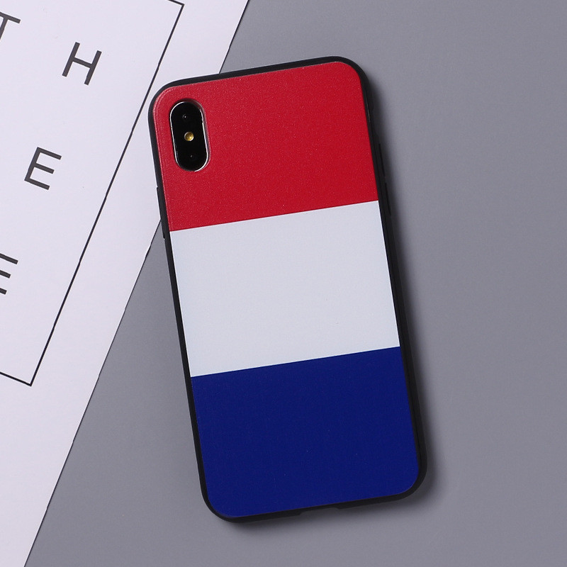 Quality 2018 football world cup national flag uv printing silicone tpu soft custom phone case for iphone x for sale