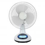 Mini 12 Inch 12v DC Children Fan Solar Table Fan With LED Light And Battery