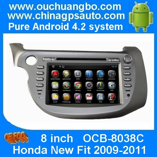 Quality Ouchuangbo Capacitive Android 4.2 GPS Navigation DVD Stereo for Honda New Fit 200-2011 USB for sale