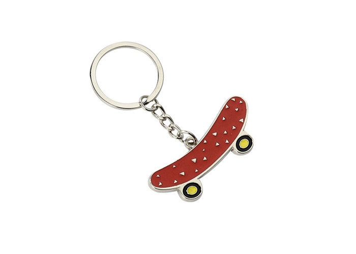 Zinc Alloy Iron Skateboard Key Chain Mini 3.5mm Pantone Cute Souvenir Gift